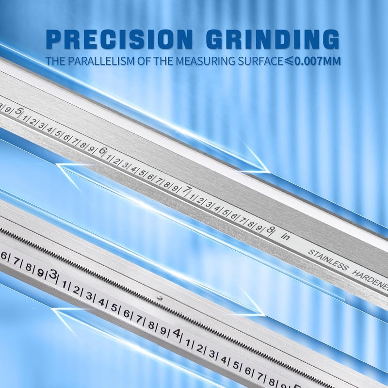 Dasqua Double Shock-Proof Dial Caliper Pro Monoblock High Precision with 0-8" Range,Accuracy of ±0.001'',1332-4115-A - Image 5